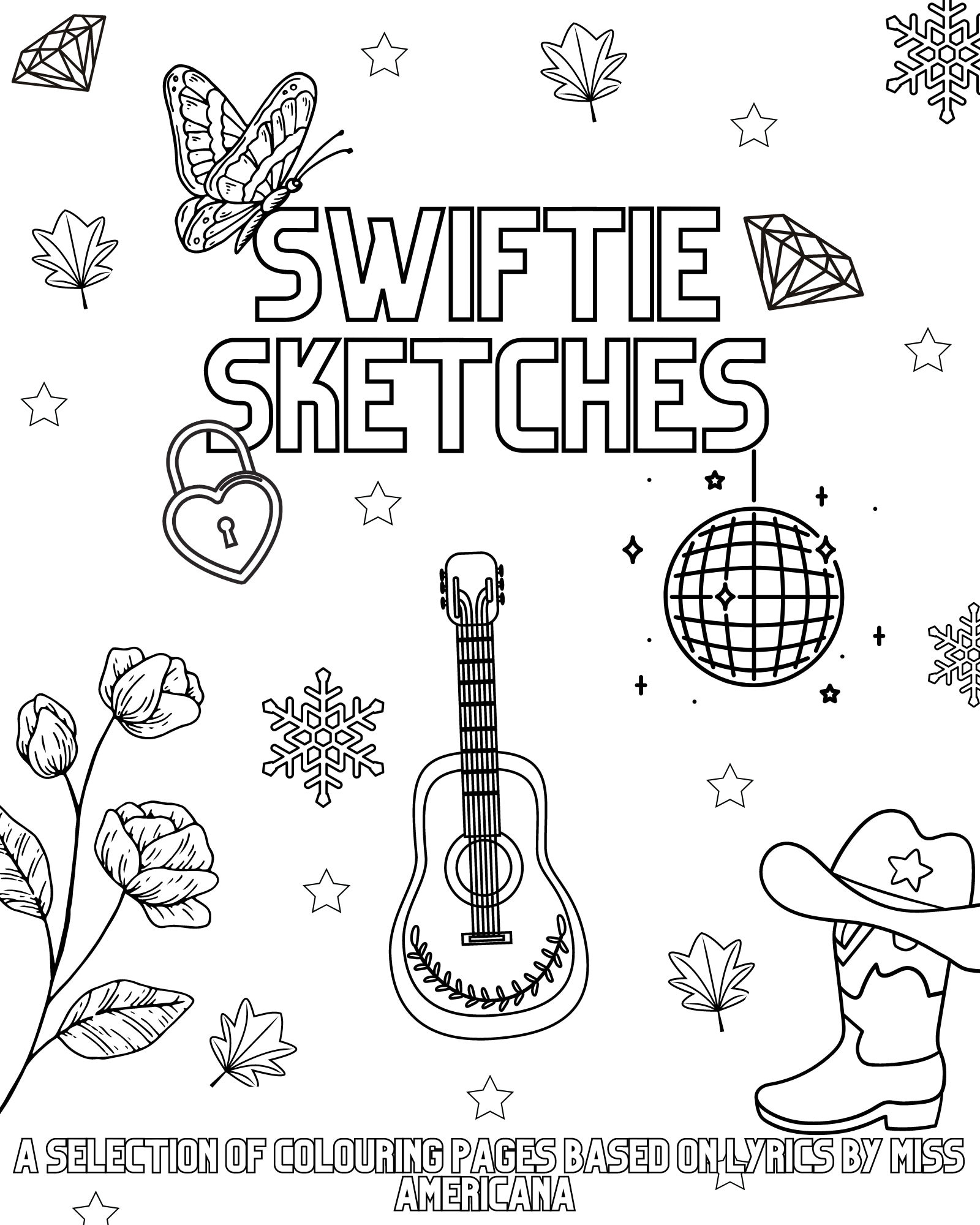 Taylor Swift Colouring Pages Book, Adult Coloring Book, Music Inspired, Pop  Star Coloring Pages 