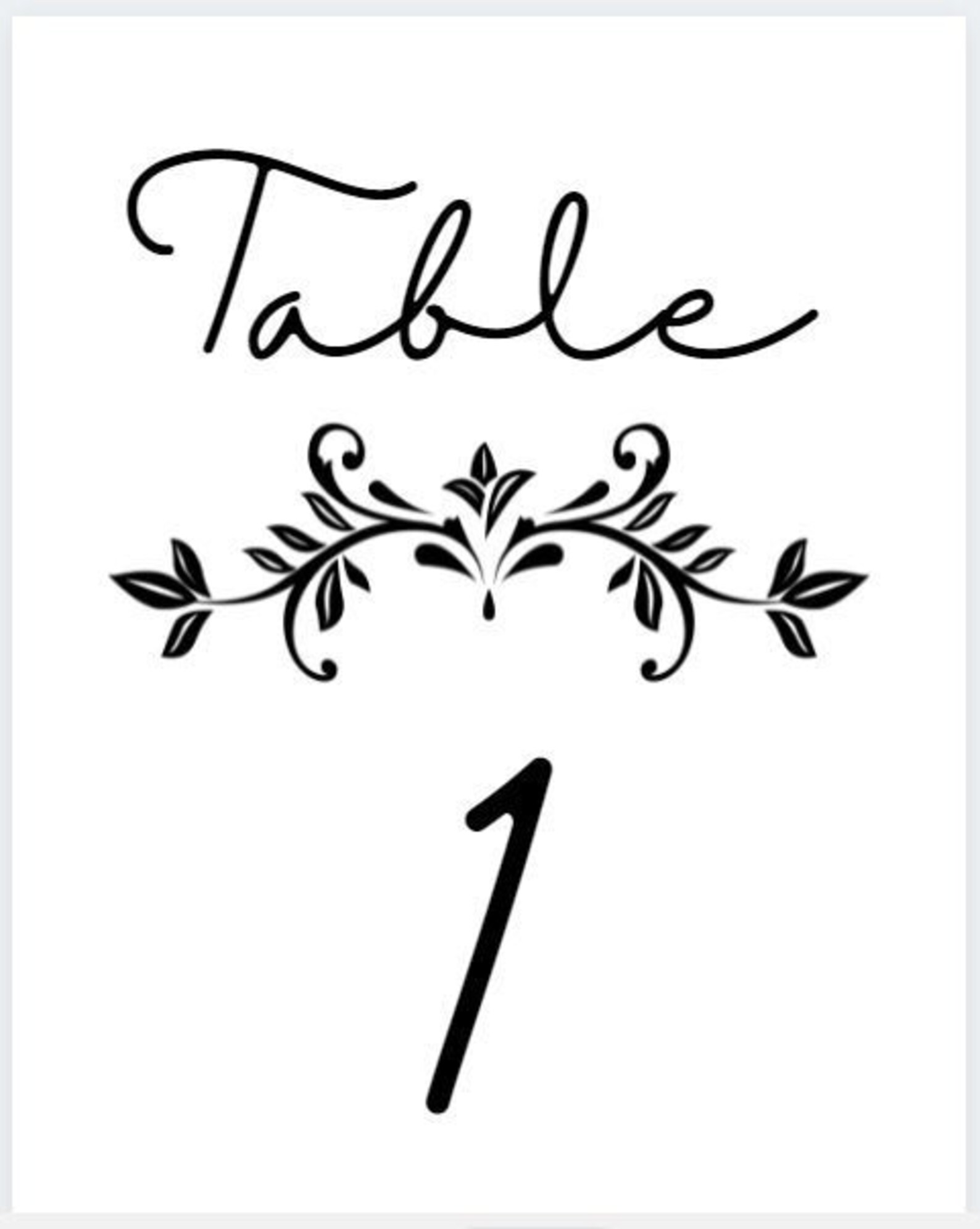 Printable Table Numbers 130 Etsy