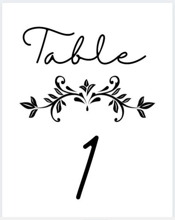 Printable Table Numbers 1-30 | Etsy