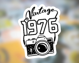 50th Birthday Sticker or Magnet: 1976