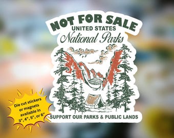 Protect Our Parks Sticker or Magnet: Political Resistance