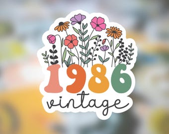 40th Birthday Sticker or Magnet: 1986