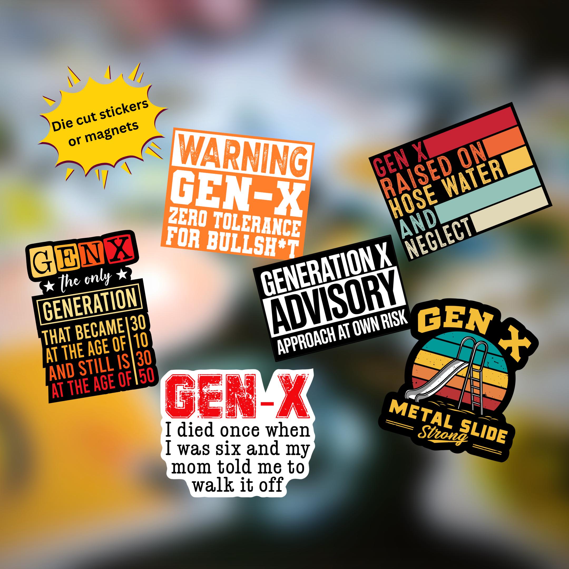 Gen X Sticker Pack: 1970s Baby, 50th Birthday Party Decor - Etsy