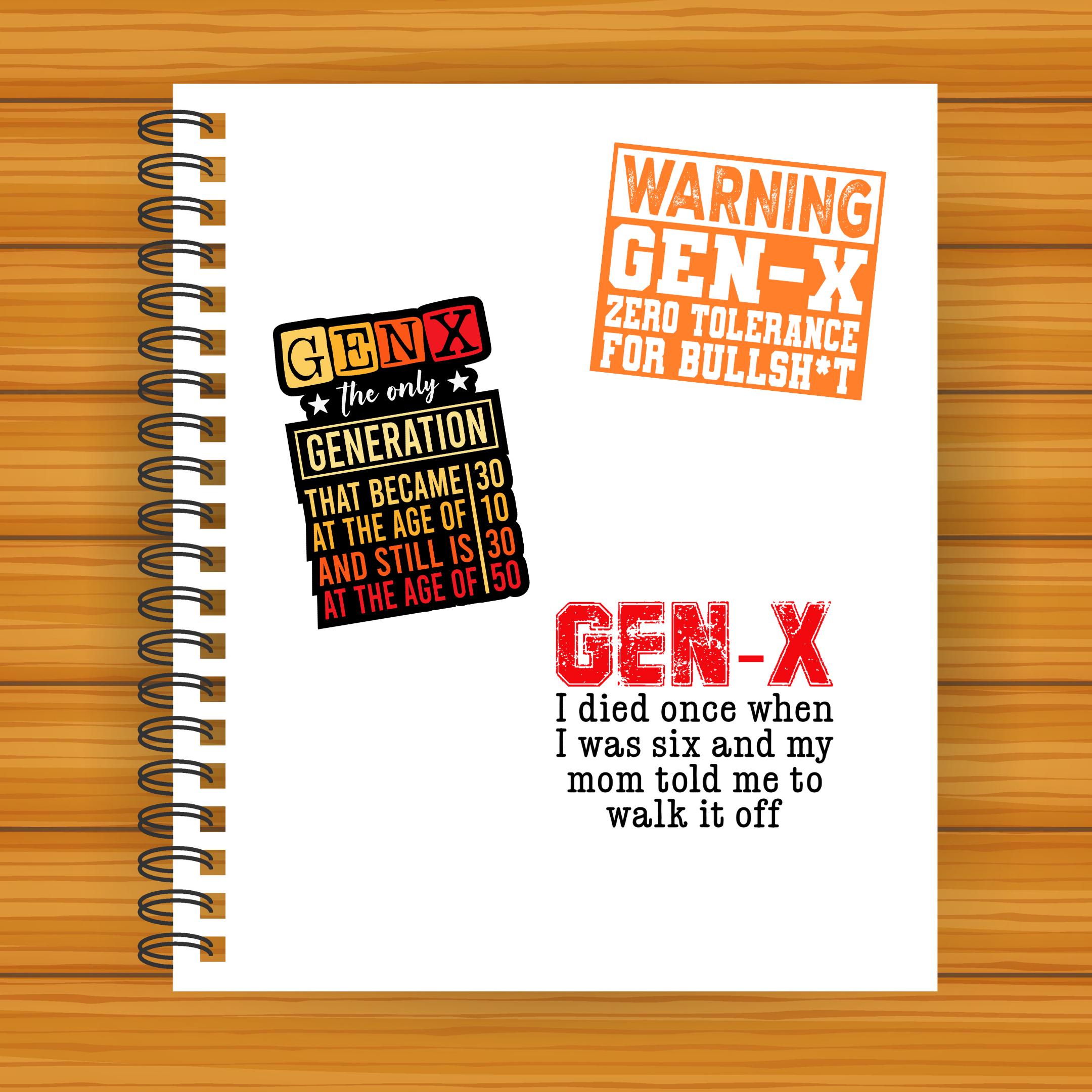 Gen X Sticker Pack: 1970s Baby, 50th Birthday Party Decor - Etsy