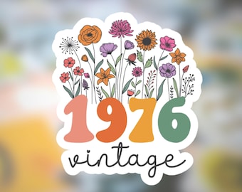 50th Birthday Sticker or Magnet: 1976 Gen X