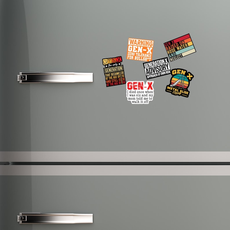 Gen X Sticker Pack: 1970s Baby, 50th Birthday Party Decor - Etsy