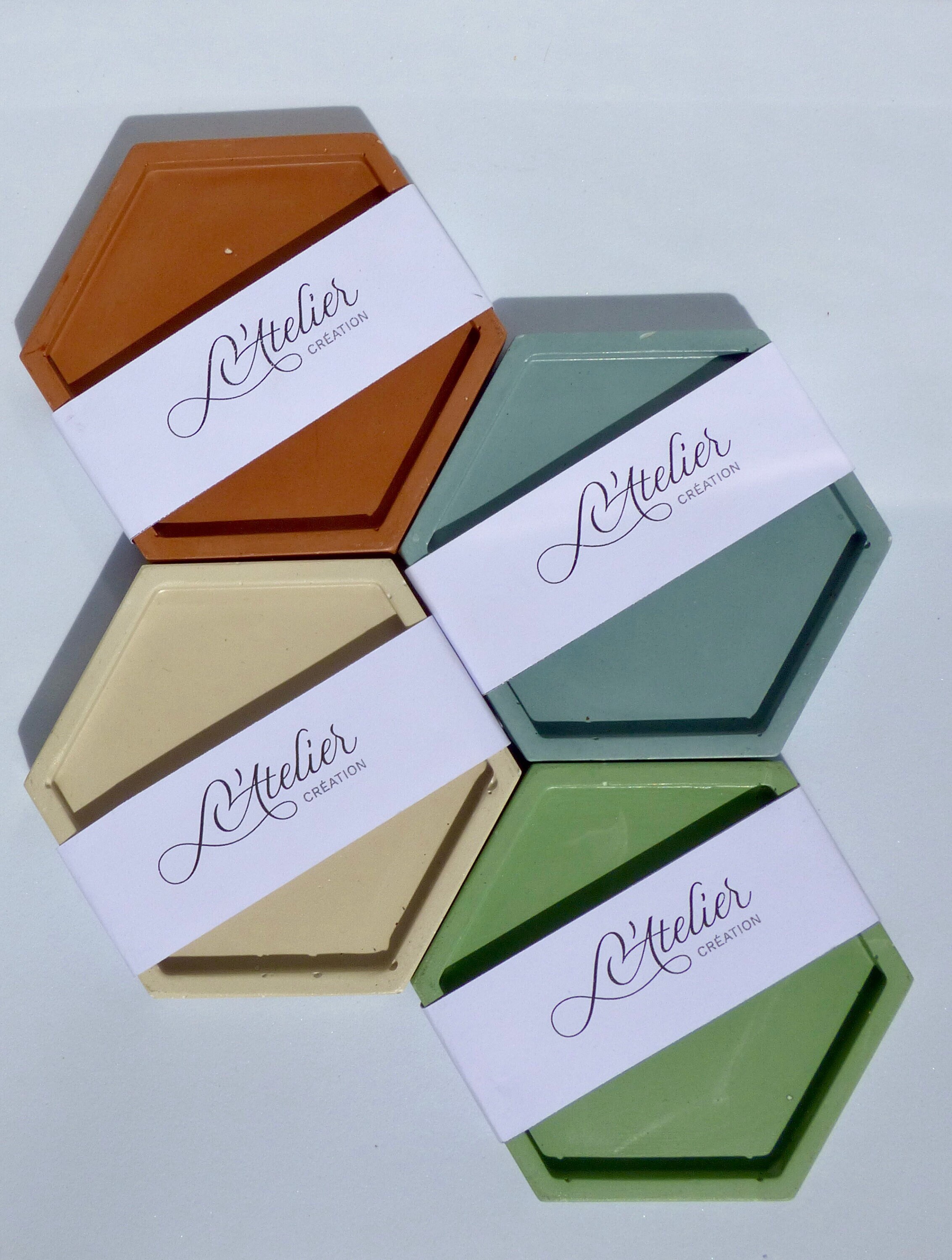 Plateau Hexagone Jesmonite