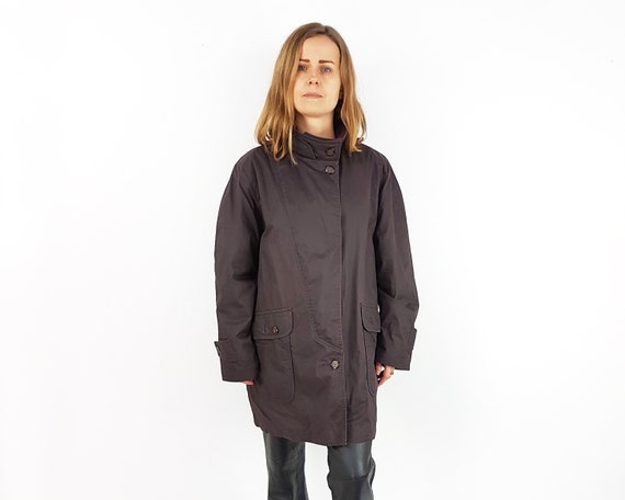Brown Rain Waxed Jacket Proofed Cotton Jacket Size L Line - Etsy