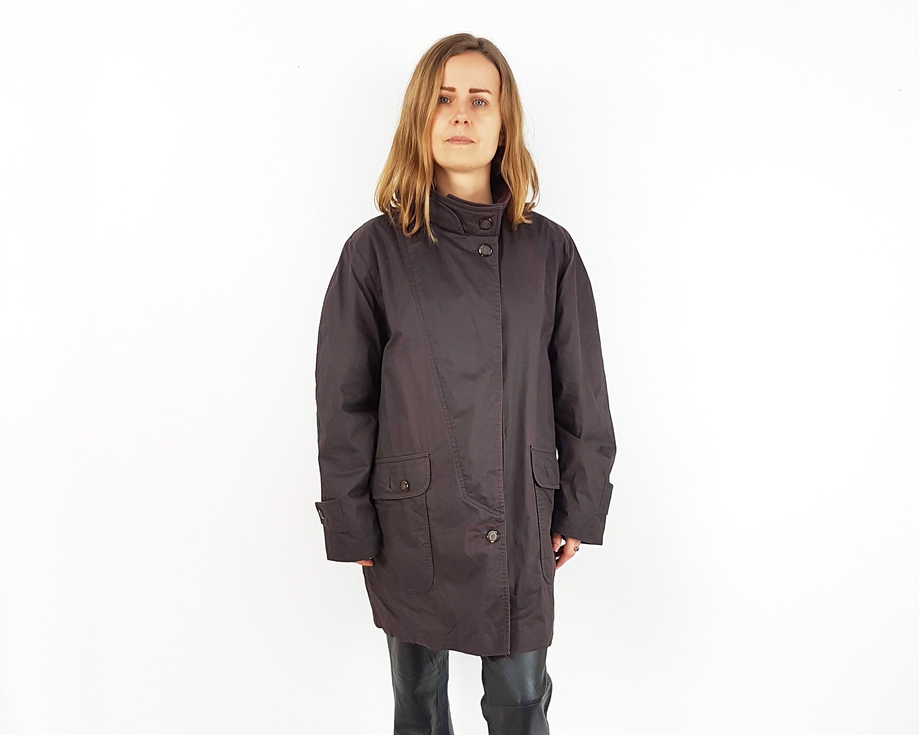 Brown Rain Waxed Jacket Proofed Cotton Jacket Size L Line - Etsy