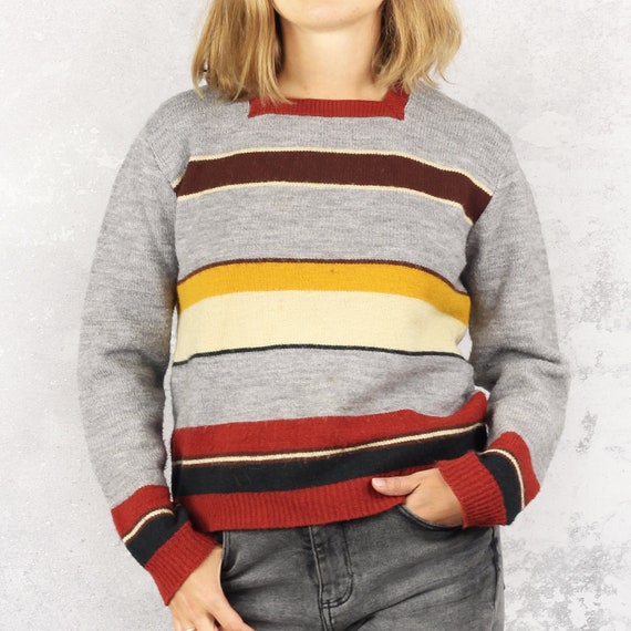 Jantzen sweater, 90s striped casual pullover, Com… - image 4