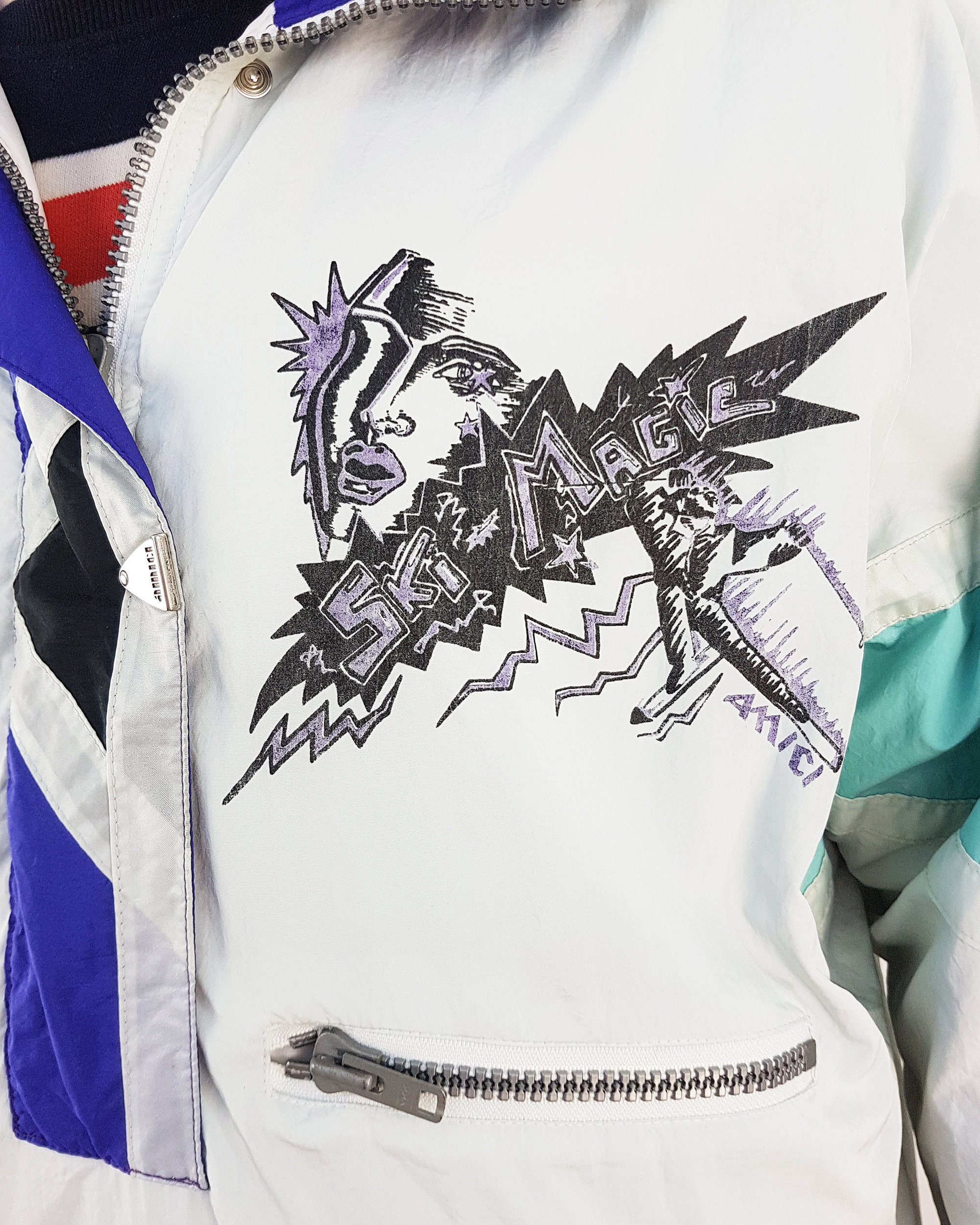 Ski Jacket, 80's Ski Pullover, Size L/XL, Graffiti Style Print, Vintage Street Wear, Vtg Winter Clothes, Y2K Fashion - Etsy Ski Jacket, 80's Ski Pullover, Size L/XL, Graffiti Style Print, Vintage Street Wear, Vtg Winter Clothes, Y2K Fashion - Etsy