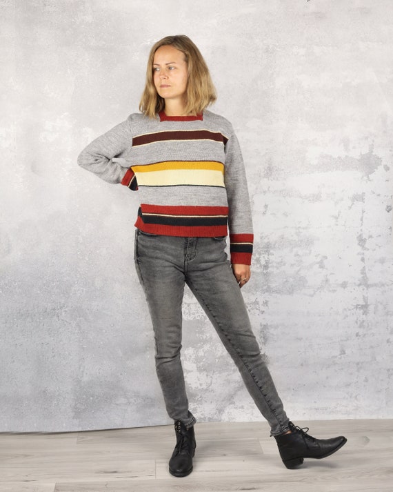 Jantzen sweater, 90s striped casual pullover, Com… - image 1