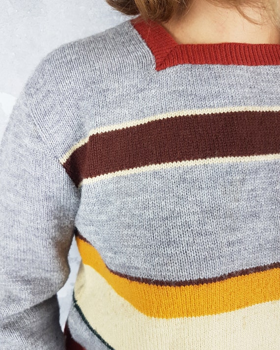 Jantzen sweater, 90s striped casual pullover, Com… - image 7