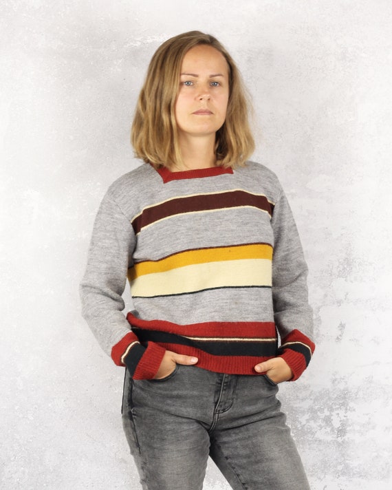 Jantzen sweater, 90s striped casual pullover, Com… - image 2