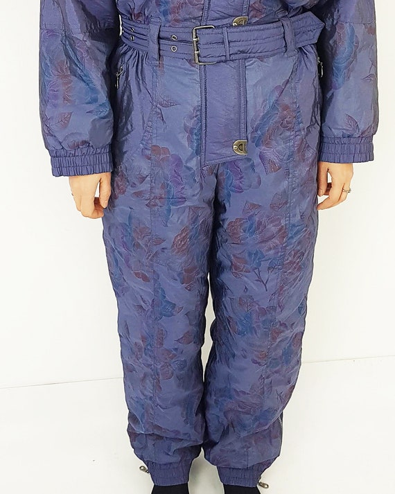 Ski jumpsuit, 80's ski suit, Size S, Blue vintage… - image 8