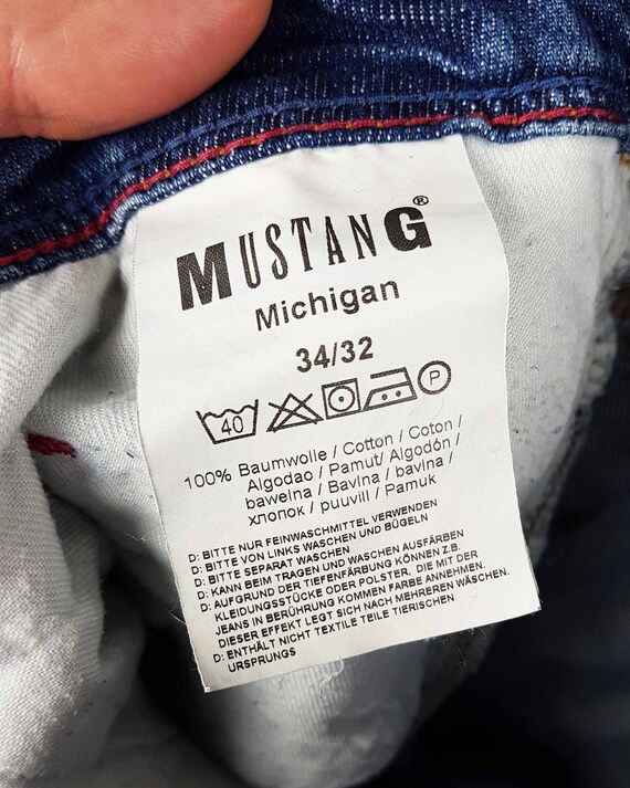 Jeans dritti vintage Taglia W 34 L 32 Jeans Mustang Jeans | Etsy Italia