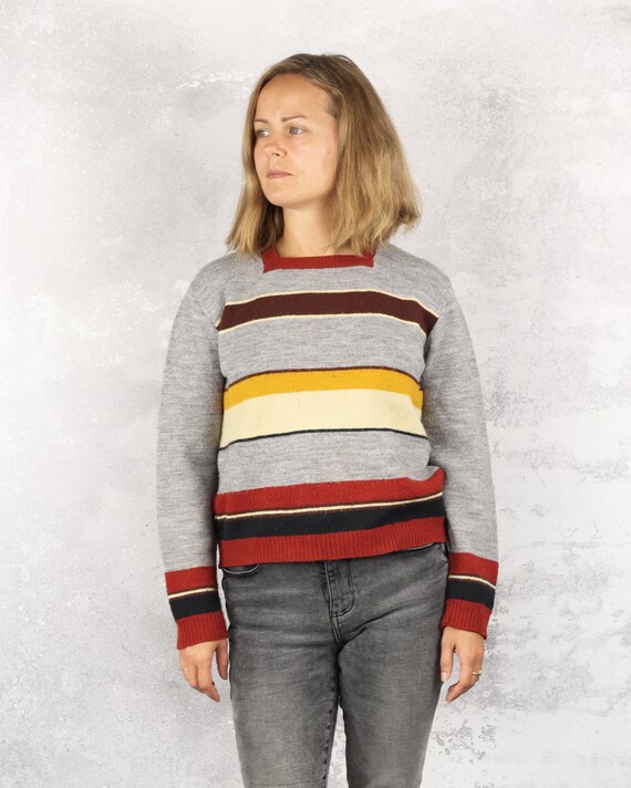 Jantzen sweater, 90s striped casual pullover, Com… - image 5