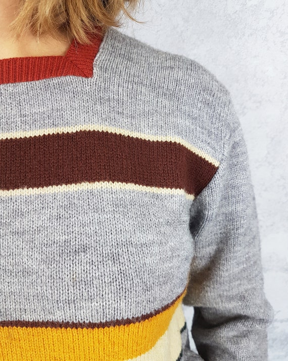 Jantzen sweater, 90s striped casual pullover, Com… - image 6