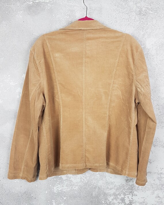 Vintage corduroy blazer, Size XL, Classic beige s… - image 7
