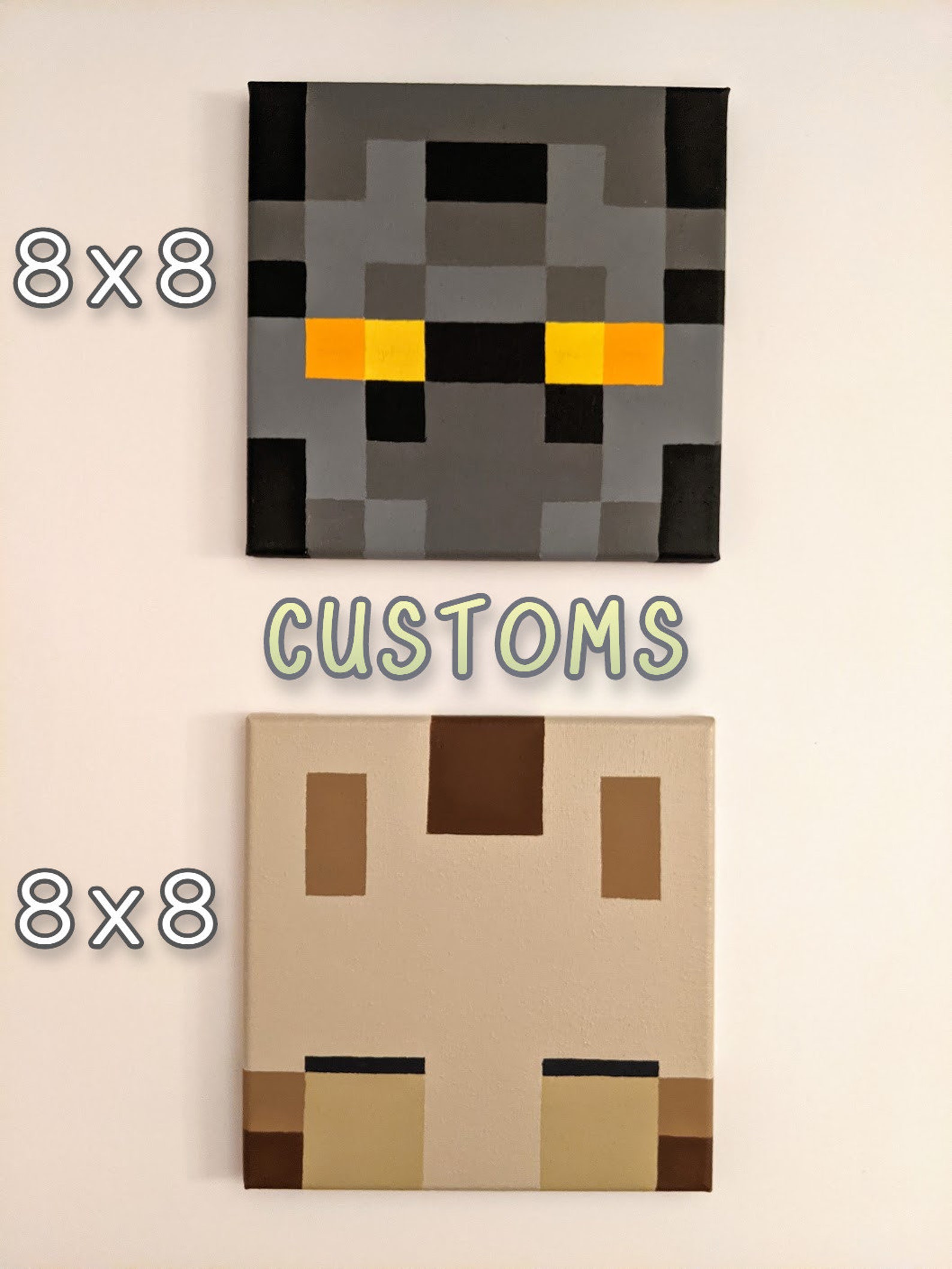 Dream SMP MCYT / Custom Minecraft Head Paintings Etsy