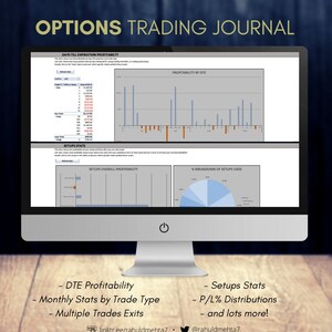 OPTIONS TRADING JOURNAL Excel Spreadsheet | Day Trading Swing Trading Investing | Stock Market