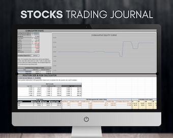 REVISTA DE NEGOCIACIÓN DE ACCIONES Excel Hoja de cálculo / Trading diario Swing Trading Inversión / Mercado de valores