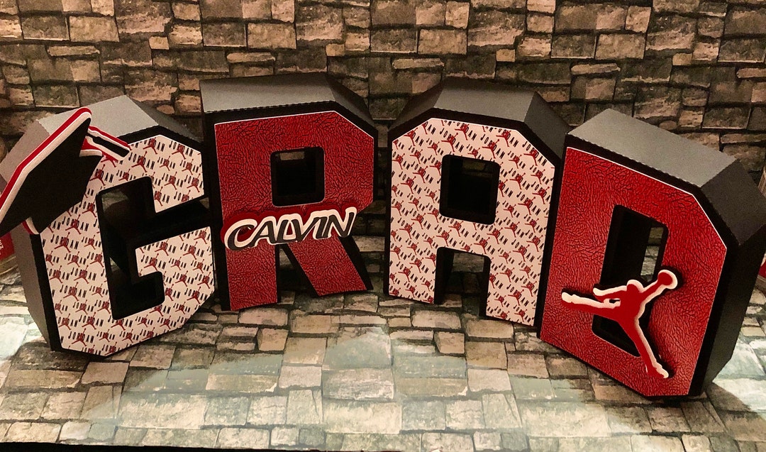 Airman 3D GRAD Letters, Sneaker Head Party Décor, - Etsy