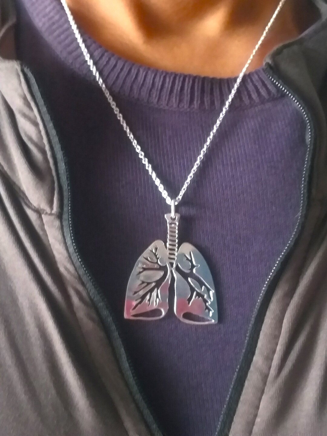 Kidney Pendant, Human Organ Jewelry, Gifts for Her, Biology Jewelry