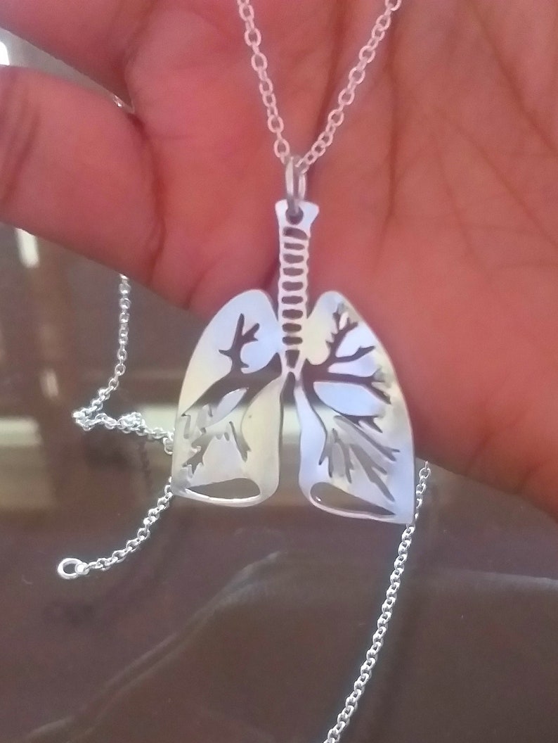 Kidney Silver Plated Pendant, Human Organ Jewelry, Gifts for Her