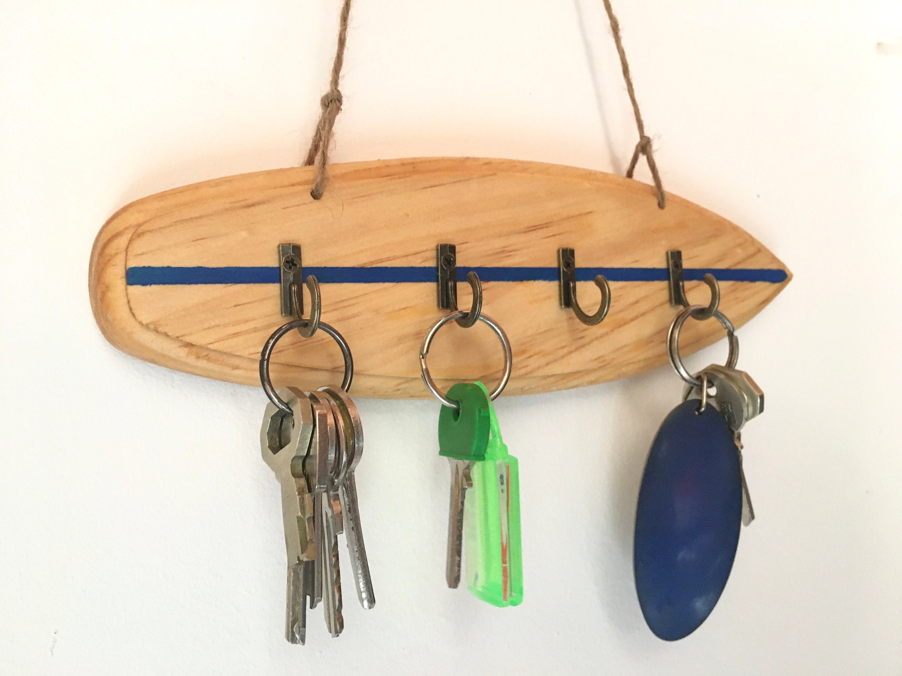 Onami Wooden Surf Key Hanger Entryway Hook Rack Keys Etsy UK