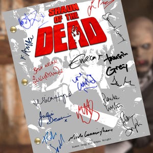 Shaun of the Dead Autograph Signed Movie Script Reprints 131 Pages Horror Movie Script Draft