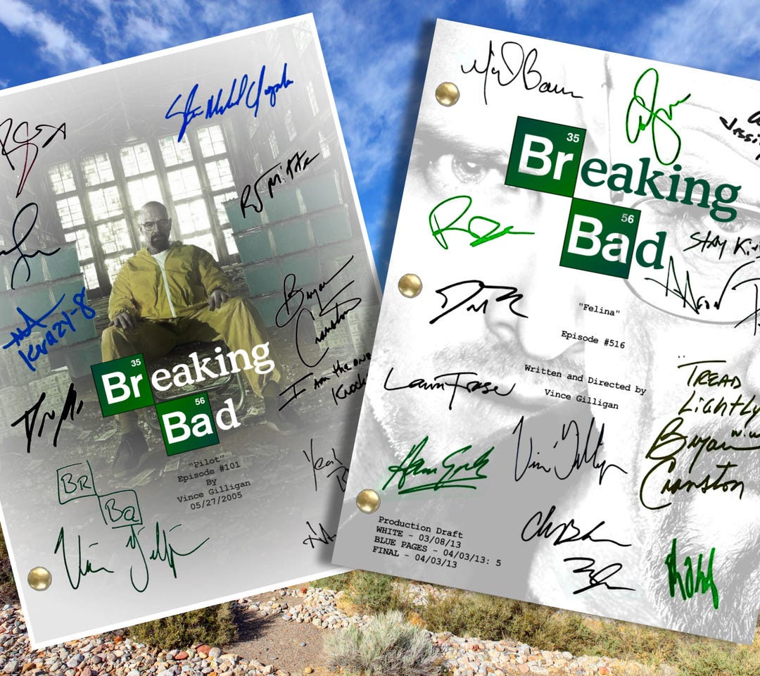 Breaking Bad Pilot & Series Finale Combo Scripts Autograph Signed ...