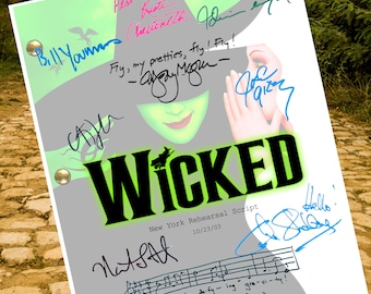 Wicked Broadway Musical Script Signed Autographed Reprint 123 Pages