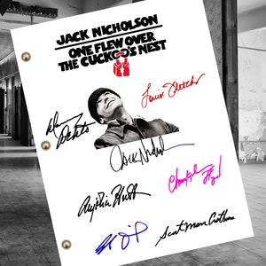 One Flew Over the Cuckoo&#39;s Nest Autographed Signed Movie Script Reprint Full Screenplay 138 Pages