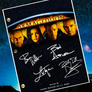 Armageddon Movie Autographed Signed Movie Screenplay Reprint Full Script
