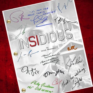 Insidious Script Autograph Signed Reprints 108 Pages, Horror Movie