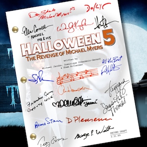 Halloween 5 The Revenge of Michael Myers Signed Autograph Script Reprints Horror Memorabilia,