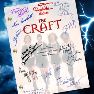 The Craft Movie Script Reprint w/ 12 Cast/Crew Autograph Reprints | 114 Pages | Screenplay Collectible | Horror Movie | Witchcraft