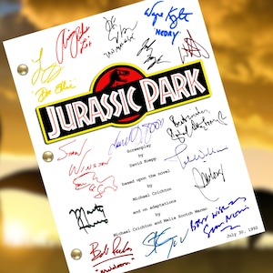Jurassic Park Signed Autograph Script Reprints 142 Pages Jeff Goldblum