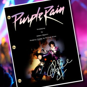 Purple Rain Signed Autograph Movie Script Reprints Signed by Prince
