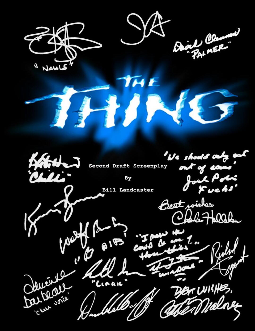 The Thing Script Cast-signed - Autograph Reprints -123 Pages - Kurt ...