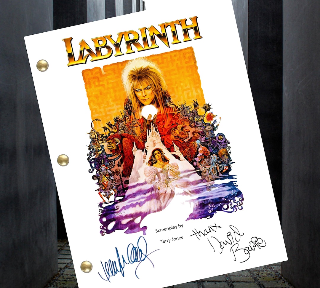 Labyrinth Movie Starring David Bowie Autographed Signed Movie Script ...