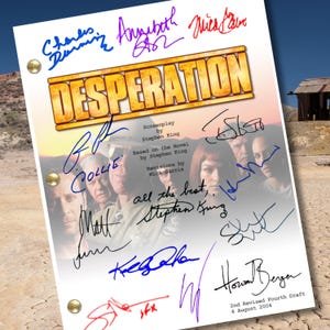Desperation Signed Autograph Movie Script Reprints Stephen King Collectible Memorabilia, Great Gift For Stephen King Fans