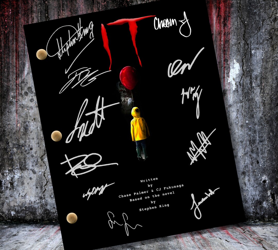 IT Movie Autographed Signed Movie Script Reprint Full Screenplay Full ...