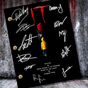 IT Movie Autographed Signed Movie Script Reprint Full Screenplay Full Script by Stephen King