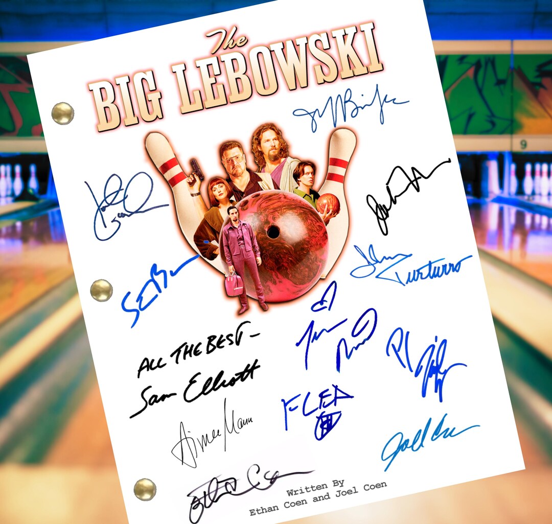 Buy The Big Lebowski Script Signed, Autograph Reprints, Full Script