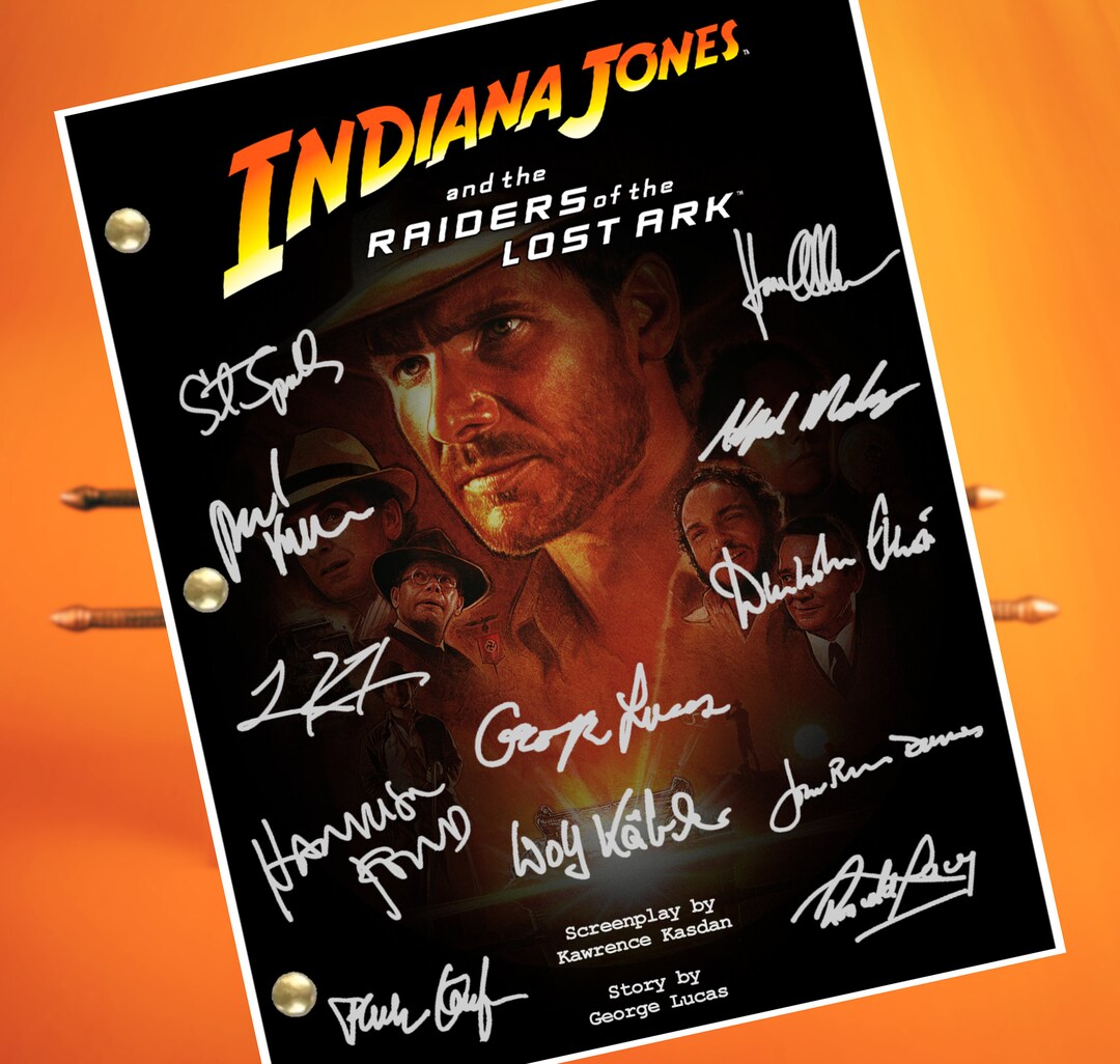 Indiana Jones Raiders of the Lost Ark Movie Script Autographed