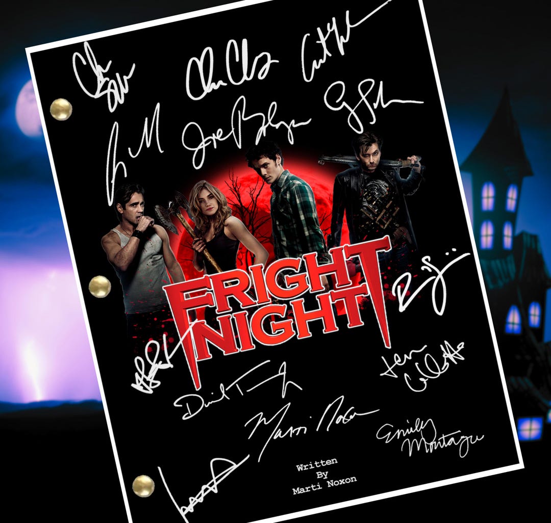 Fright Night Remake Script Signed, Autograph Reprints, Full Horror ...
