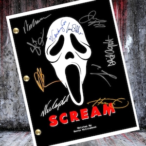 Screme signiertes Drehbuch- Autogrammnachdruck- 120 Seiten- Ghost Face- Screme 1996