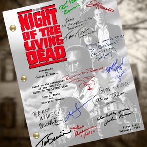 Night of the Living Dead 1990 Autograph Signed Script Reprints Horror Zombies Movie Script Draft